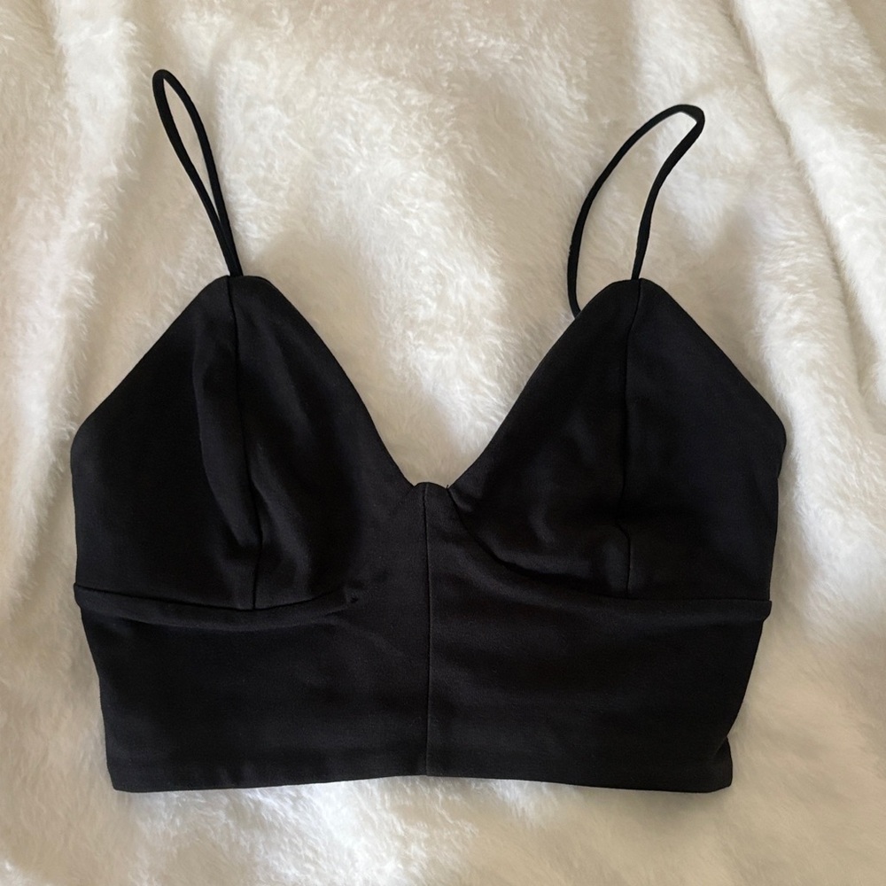 Wilfred Free Black Bralette Cropped Tank